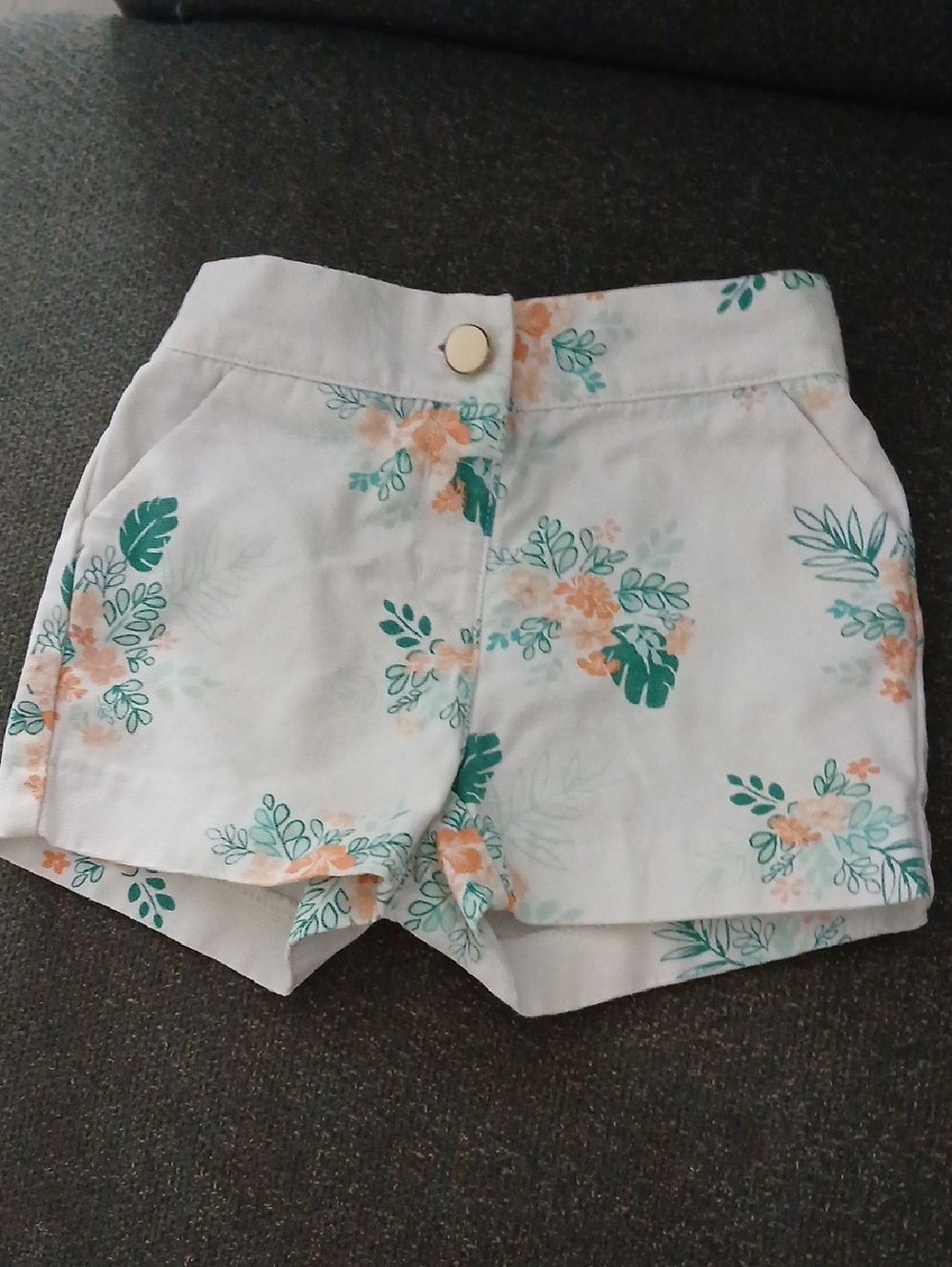 💥💥Kids' White Floral High-Waist Shorts, Janie and Jack